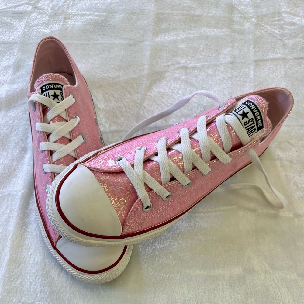Converse CTAS All Star Pink Iridescent Shiny Sneakers Sz 6M/8W NWOT